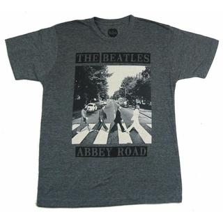 ใหม่ เสื้อยืดลําลอง ผ้าฝ้าย 100% แขนสั้น คอกลม พิมพ์ลายอัลบั้ม Beatles Abbey Road สีเทา แฟชั่นสําหรับผู้ชาย