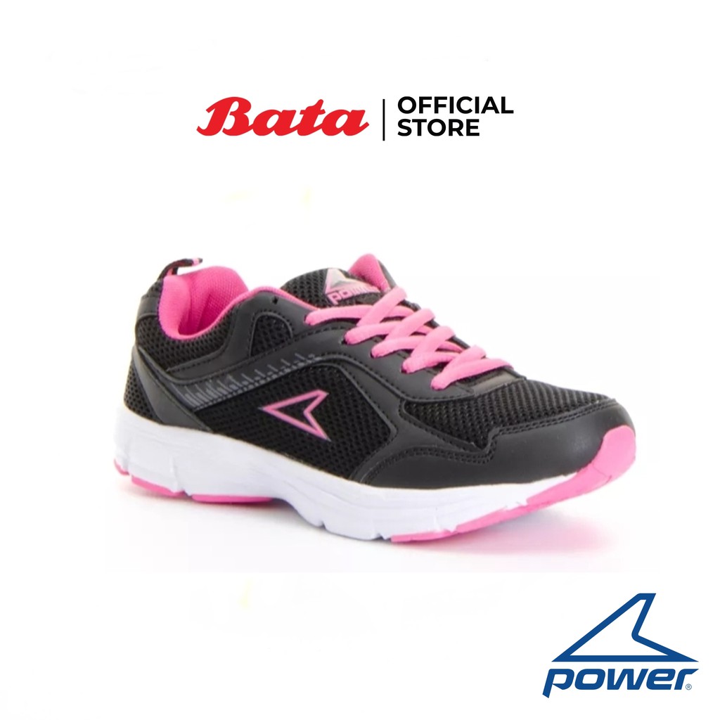 Bata POWER-LADIES RUNNING รองเท้ากีฬาหญิง สำหรับวิ่ง แบบเชือก สีดำ รหัส 5186504 / สีน้ำเงิน รหัส 5189504