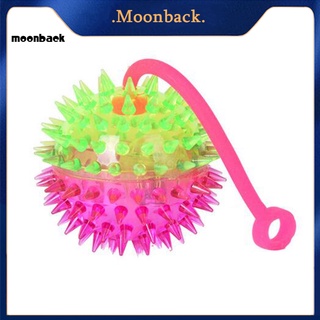 &lt;moonback&gt; ลูกบอลนวดหนาม แบบนุ่ม มีไฟกระพริบ LED พร้อมนกหวีด ของเล่นแกล้งเด็ก