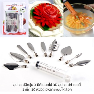 อุปกรณ์ฉีดวุ้น 3มิติ ดอกไม้ 3D  อุปกรณ์ทำเยลลี่ Gelatin Art , JELLY ART TOOL #P681