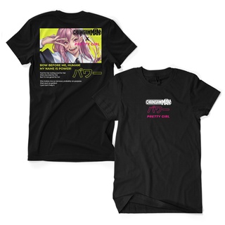 oversize T-shirt เสื้อยืด ผ้าฝ้าย พิมพ์ลาย Chainsaw MAN POWER PRETTY GIRL 30s Distro สําหรับผู้ชาย และผู้หญิง S-5XL