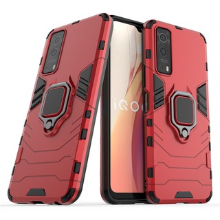 เคส VIVO Y72 5G ฮาร์ดเคสกันกระแทกเคสโทรศัพท์ Hybrid Armor Shockproof Ring Case VIVO Y72 5G Cover Stand