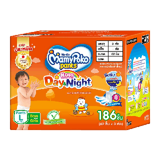 MAMYPOKO มามี่โพโค กางเกงผ้าอ้อมเด็ก HAPPY DAY&NIGHT ทอยบ็อกซ์ [LTFBA1 คืน 10%] [max 80 Coins]