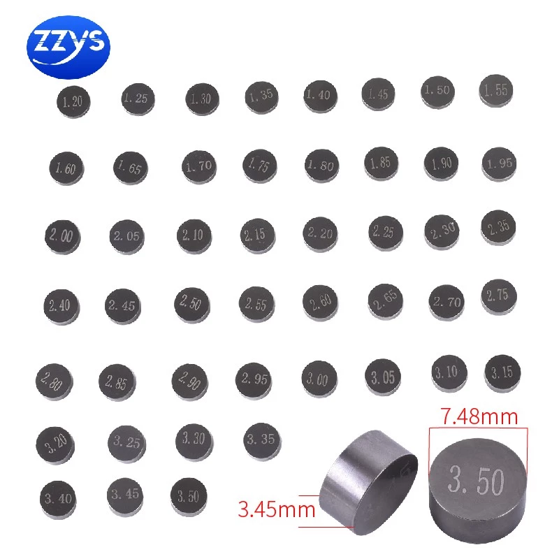 5pcs 7.48 มม.ความหนารถจักรยานยนต์ Shim วาล์ว 1.2 มม. 3.5 มม.สําหรับ Raider 150 RS150 CBR150 DL650 V-Strom 650 GSXR600 Versys 650 ER-6N Ninja 650 YZF-R1 YZF-R6