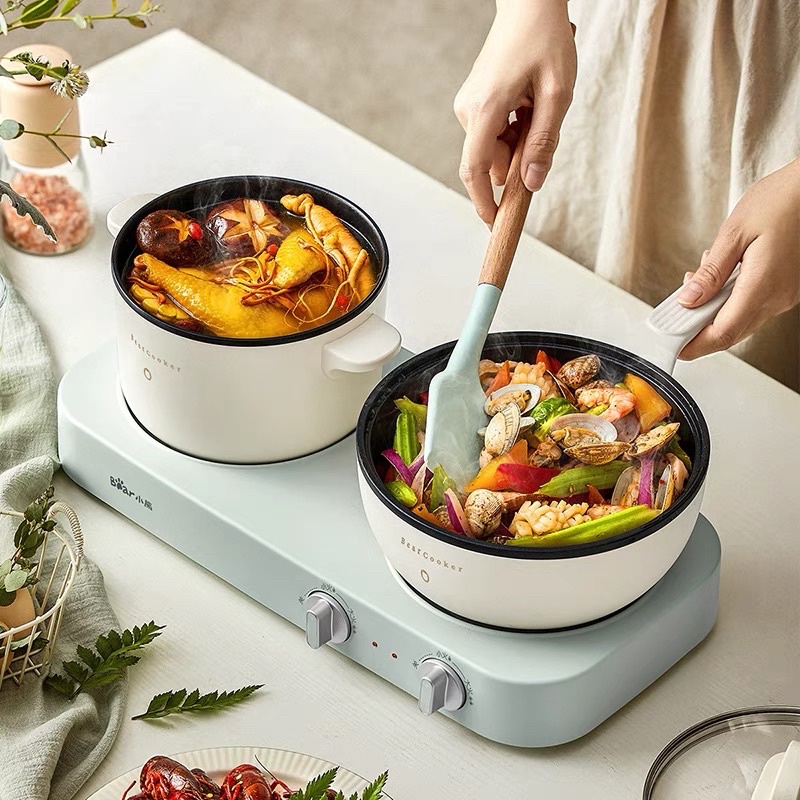 [รอสินค้าเข้า] Bear เตาไฟฟ้าสองเตาพร้อมหม้อคุณภาพ