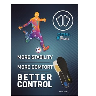 SIDAS Football 3D (V2) Insoles แผ่นรองเท้าสำหรับฟุตบอล ลดอาการบาดเจ็บ เพิ่มประสิทธิภาพในการเล่น