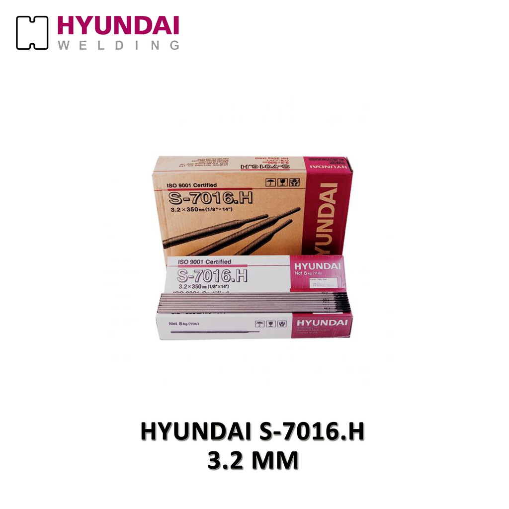 ลวดเชื่อม Hyudai S-7016 H 3.2 MM AWS A5.1/ASME SFA5.1 E7016 JIS Z3211 E4916