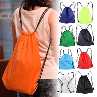 ☆พร้อมส่ง ☆แบบพกพา PVC โปร่งใสกระเป๋าเป้สะพายหลังเดินป่ากระเป๋ากันน้ำ Drawstring กระเป๋ากระเป๋านำกลับมาใช้ใหม่ได้เป็นมิตรกั