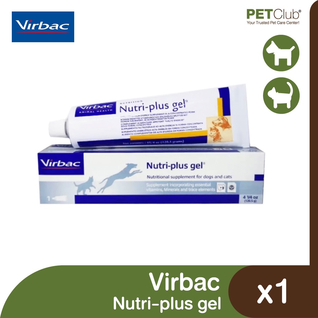 [PETClub] Virbac Nutri-Plus Gel - อาหารเสริมสำหรับสุนัข และแมว 120g.