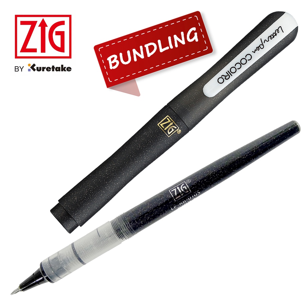 รวมกัน! ZIG Kuretake Body Pen ทุกสี & Cocoiro Refill Ball สีดํา