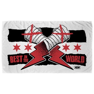 แท้100% LOT EBAY ผ้าธงโลโก้ AEW CM Punk - Best in the World SUBLIMATED FLAG