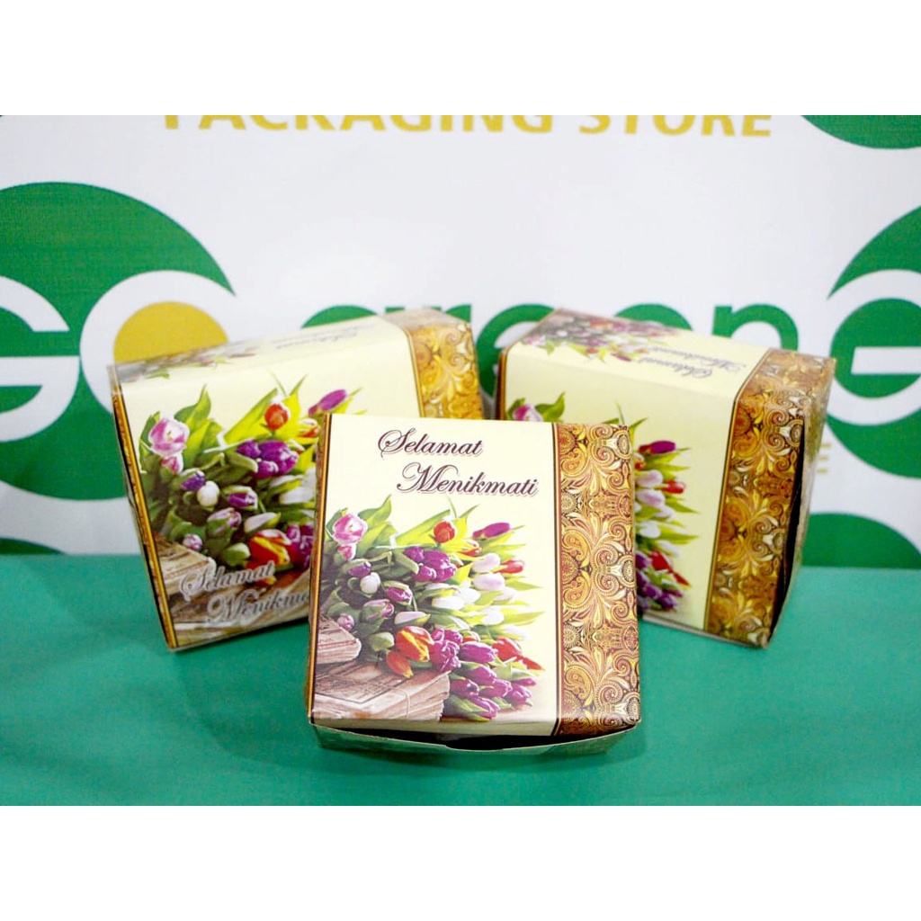 BATIK MOTIF SNACK BOX UK 12X12 SMALL SNACK กล่องกระดาษกระดาษกระดาษกล่องอาหารกล่องเค้กขนาดเล็กกล่องอา