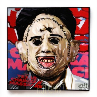 Leatherface เลทเธอร์เฟซ The Texas Chain Saw Massacre รูปภาพ​ติด​ผนัง​ pop art กรอบรูป​​ ของขวัญ​​ รูปภาพ