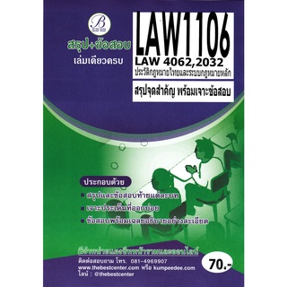 LAW 1106  (LAW 4062,2032) ประวัติกฏหมายไทยและระบบกฏหมายหลัก