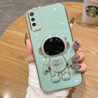 เคสโทรศัพท์มือถือ ลายนักบินอวกาศ พร้อมขาตั้ง สีแคนดี้ สําหรับ Vivo 2026 Y20 2021 Y12A Y20T Y20S G Y12S 2021 Y20i Y20A