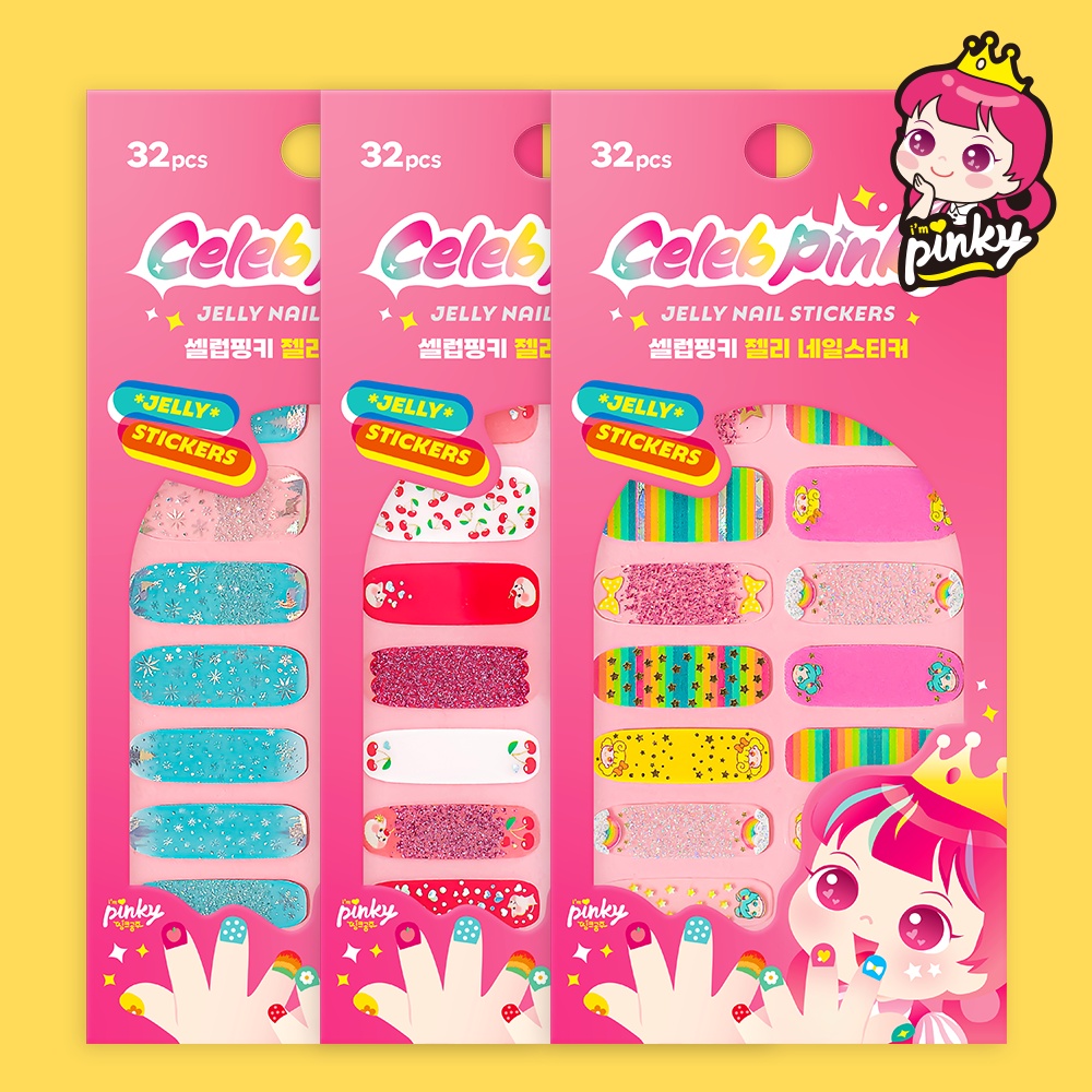 Celeb Pinky Kids Jelly Nail Sticker, Kids Gel Nail Sticker, Jel Nail Sticker, Kids Nail Play