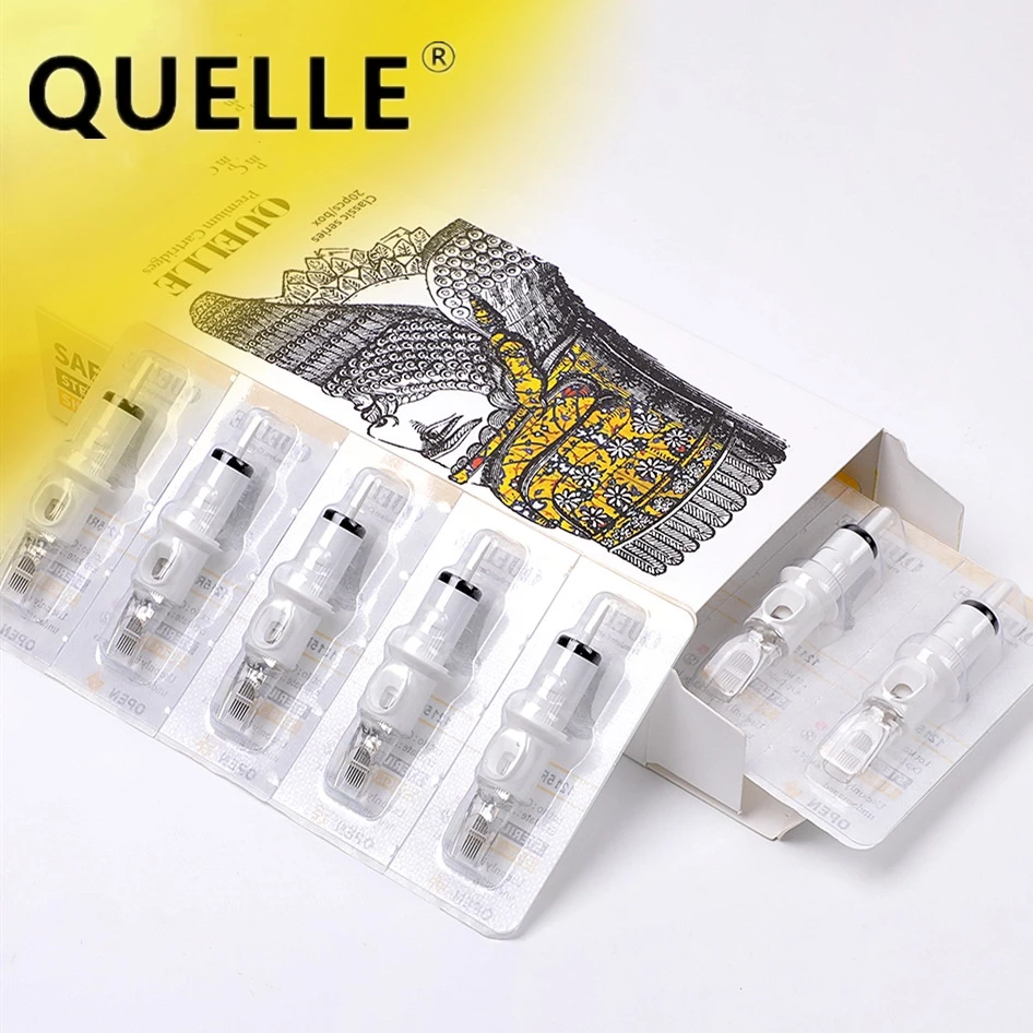 อุปกรณ์สักลาย QUELLE20 ชิ้น#10 เข็ม ไหม (0.3 มม.) สไตล์ใหม่ คุณภาพสูง Cheyenne สัก เข็มในตัว เข็มสัก ผสม ใช้แล้วทิ้ง อุปกรณ์ เครื่องมือสัก