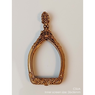 CSUABronze Chao Sua amulet casing 26x36mm กรอบพระทรงเจ้าสัว บรอนซ์