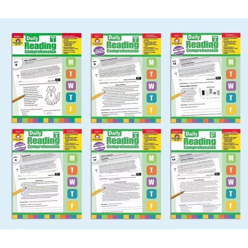 Evan Moor Daily Reading Comprehension Grade 1-6 พร้อมส่ง