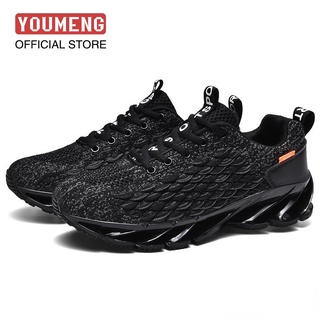 Fashion mens sports shoes large size breathable cloth shoes Korean version of the blade shock absorption non-slip