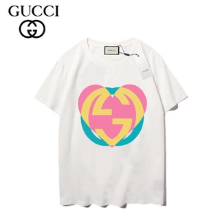 เสื้อยืดแขนสั้น พิมพ์ลายตัวอักษร 2235 ggg hearts สําหรับผู้ชาย และผู้หญิง