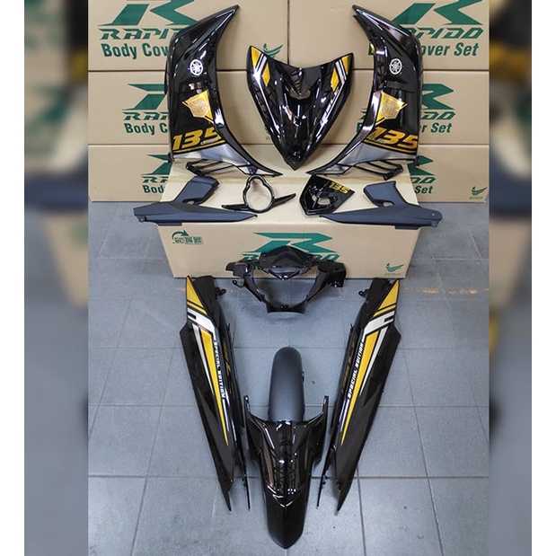 RAPIDO LC135 V4-V7 BLACK / CHROME GOLD BODY COVER SET