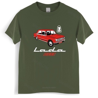 เสื้อยืดโอเวอร์ไซส์Homme เสื้อยืดลําลอง แขนสั้น พิมพ์ลาย Lada 1200 Soviet Union Car Ussr Cccp Kopeyka Vaz-2101 แฟชั่นฤดู