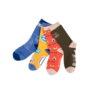 ถุงเท้า 100% cotton ยาวครึ่งแข้ง ถุงเท้าแฟชั้น ถุงเท้ากีฬา Outdoor Products Crew Sock Cotton Spandex Unisex ODAUSO3315