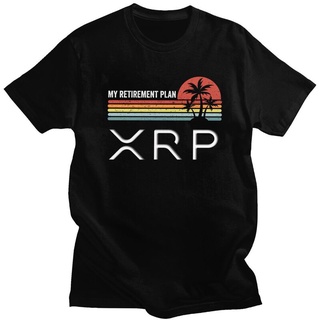 เสื้อยืดโอเวอร์ไซส์เสื้อยืดแขนสั้น พิมพ์ลายกราฟฟิค Bitcoin Crypto Ripple Xrp Retirement แฟชั่นคู่รัก สไตล์สตรีท สําหรับผ