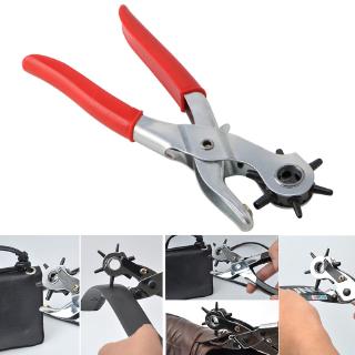 ST❀ Heavy Duty Revolving 6 Hole Leather Belt Paper Eyelet Cut Plier Punch Craft Tool