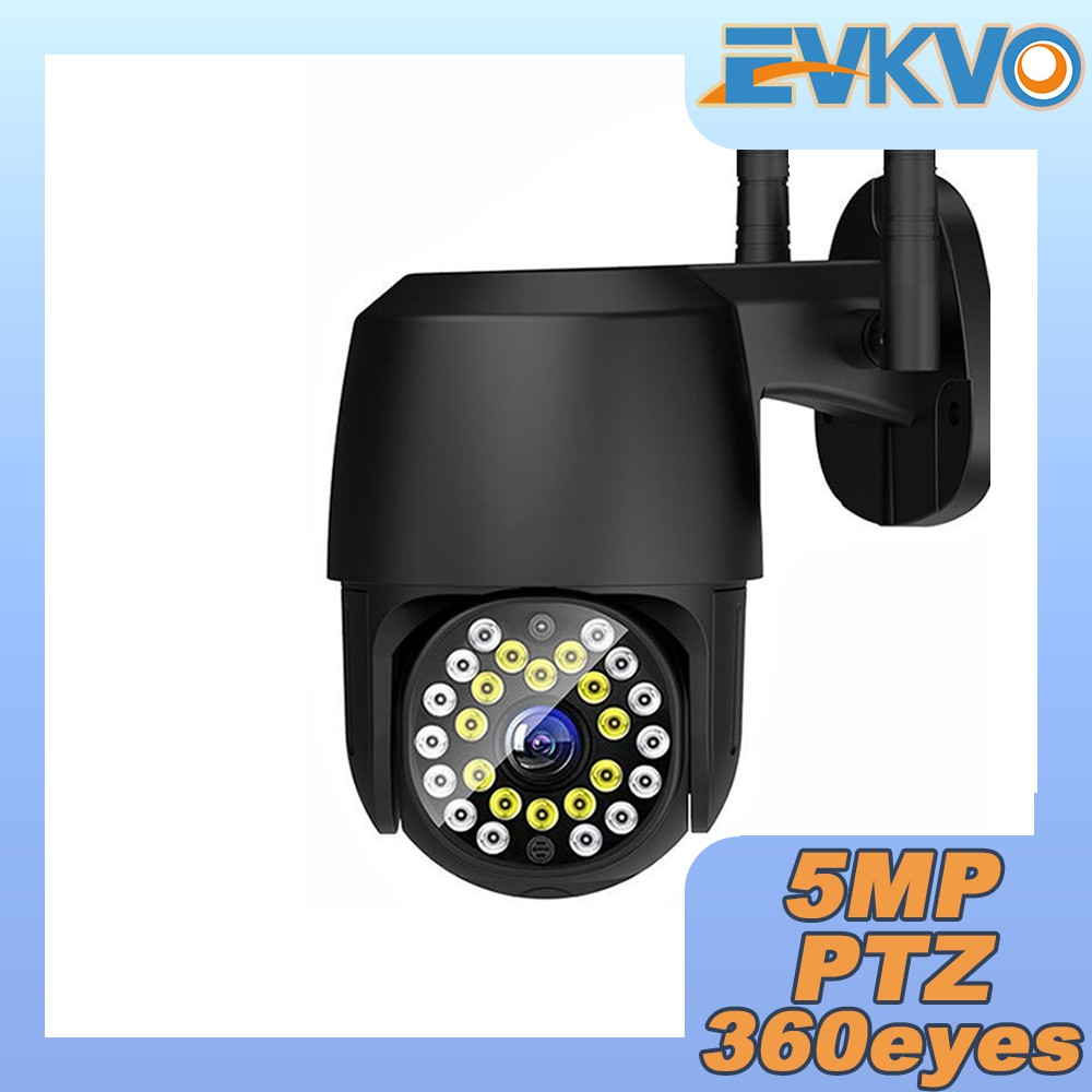 EVKVO 360eyes 5MP Auto tracking Wireless WIFI IP Camera Outdoor PTZ