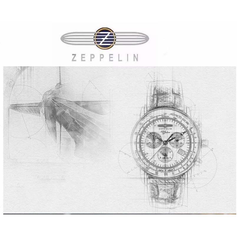 Zeppelin Airship นาฬิกาข้อมือแฟชั่นสําหรับผู้ชายหรูหราสไตล์ธุรกิจ