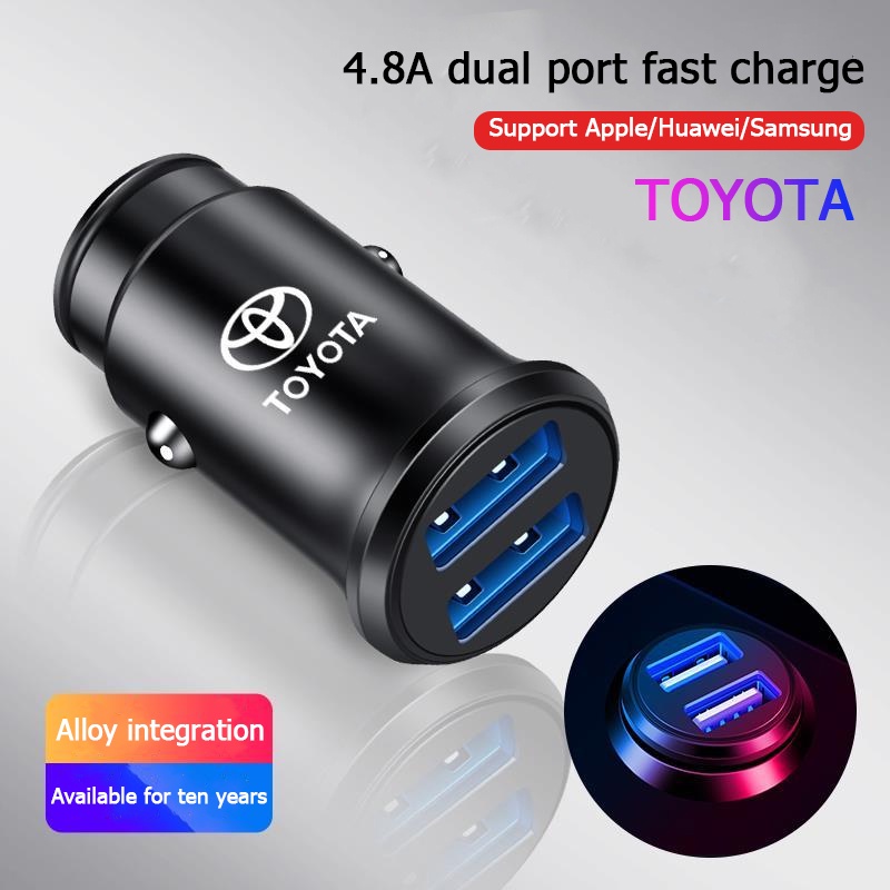 Toyotaที่ชาร์จในรถ ที่ชาร์จแบตในรถ ชาร์จเร็ว USB car charger quick charge หัวชาร์จ อะแดปเตอร์ ชาร์จในรถ 2ช่อง usb QC3.0