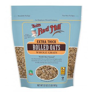 อาหารเช้าซีเรียลBobs Red Mill Organic Rolled Oats Thick 907g