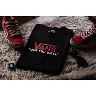 VANS ปิดผนัง TSHIRT ผ้าฝ้าย UNISEX คุณภาพดี efd