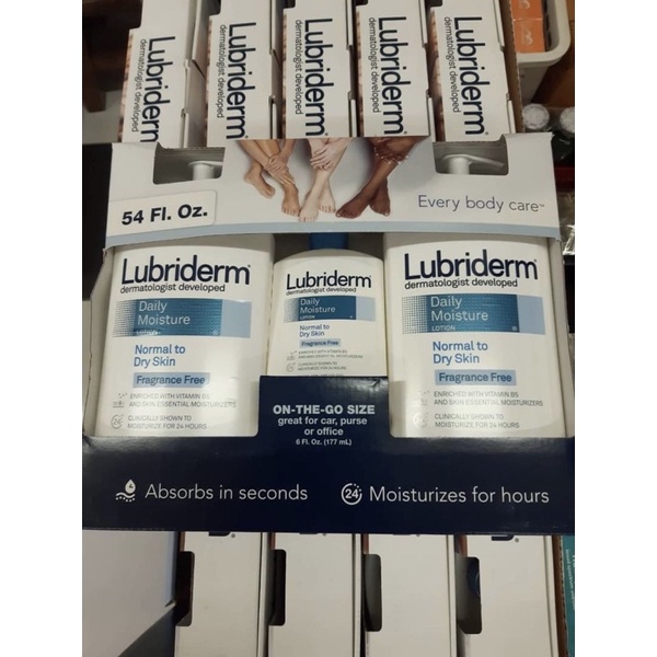 Lubriderm Dermatologist Daily Moisture Lotion for Normal to Dry Skin ( 3Pack Value Pack)