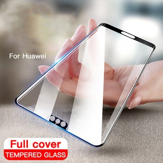 ฟิล์มกระจกแบบเต็มจอกันรอยแบบเต็มจอสําหรับ Huawei Honor 6X 7A 7C 7S 7X 8 9 10 I Lite 8A 8C 8X V20 Full Cover Tempered Glass Screen Protector Film