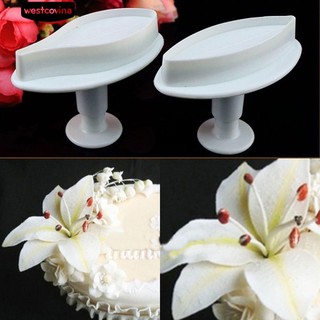 * 2 ชิ้น / ชุดออกแบบลิลลี่ DIY Fondant Mold คุกกี้เค้กคุกกี้ DIY Baking Tool