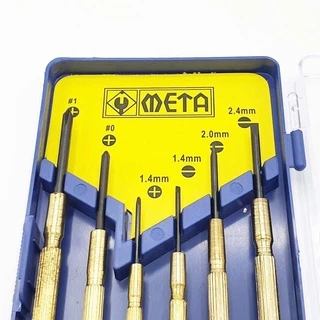 META ไขควง ซ่อมนาฬิกา 6 ตัวชุด (สีทอง) ซ่อมอุปกรณ์อิเลคทรอนิคส์