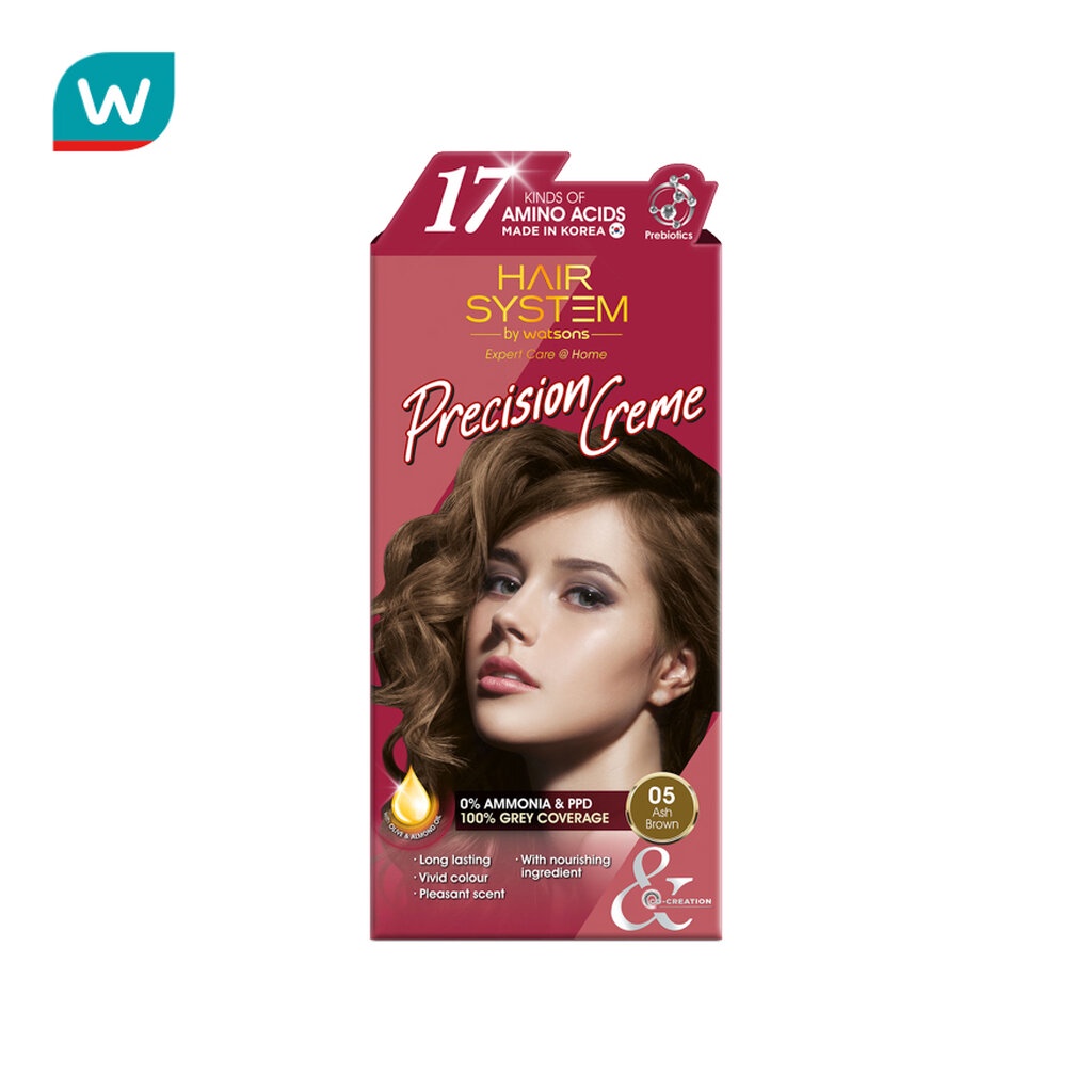 Hair System by Watsons แฮร์ ซิสเตม บาย วัตสัน พรีซิชั่น ครีม 05 แอช บราวน์.