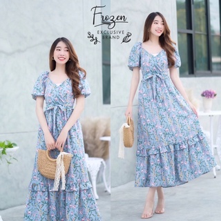 Maxi Dress เดรสด้านหน้าผูกน่ารักๆ