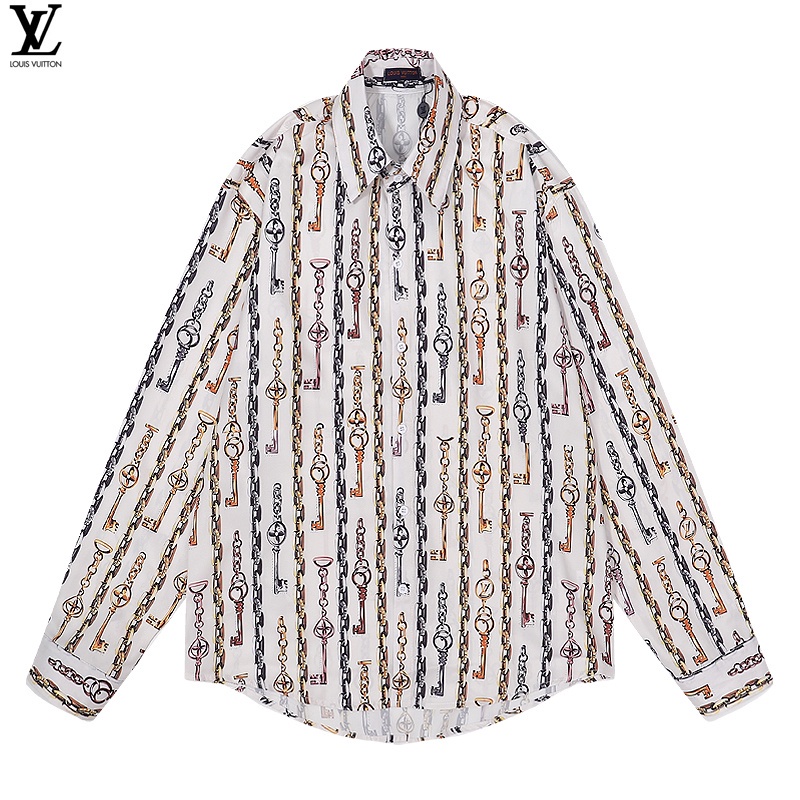 Men White Shirt Long-sleevedshirt Work Collared Clothing Casual Button Tops Plus Size m-3XL couple Designer Clothes #3