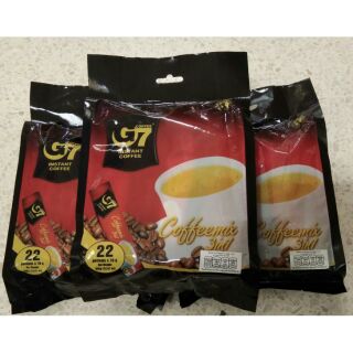 กาแฟ G7 คอฟฟี่มิ๊กซ์ ทรีอินวัน กาแฟปรุงสำเร็จชนิดผง ขนาดบรรจุ 20 ซอง * 16 กรัม