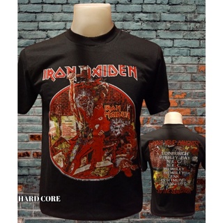 เสื้อวง IRON MAIDEN วงร็อค ไม่มีตะเข็บข้าง คอฟิต ป้ายUSA เสื้อผ้าวินเทจชาย เสื้อทัวร์ วงดนตรีร็อคต่างประเทศ