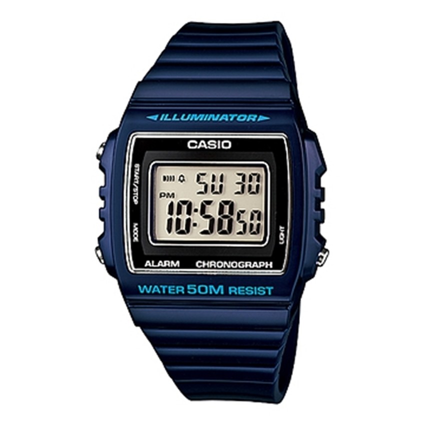 Casio Standard นาฬิกาข้อมือผู้หญิง สีกรม สายเรซิน รุ่น W-215H-2A