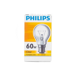 หลอดไส้ GLS GLS 60W B22CL CL PHILIPS | PHILIPS | GLS 60W B22CL หลอดไส้ หลอดไฟ โคมไฟส่องสว่างและพัดลมเพดาน หลอดไส้ GLS GL