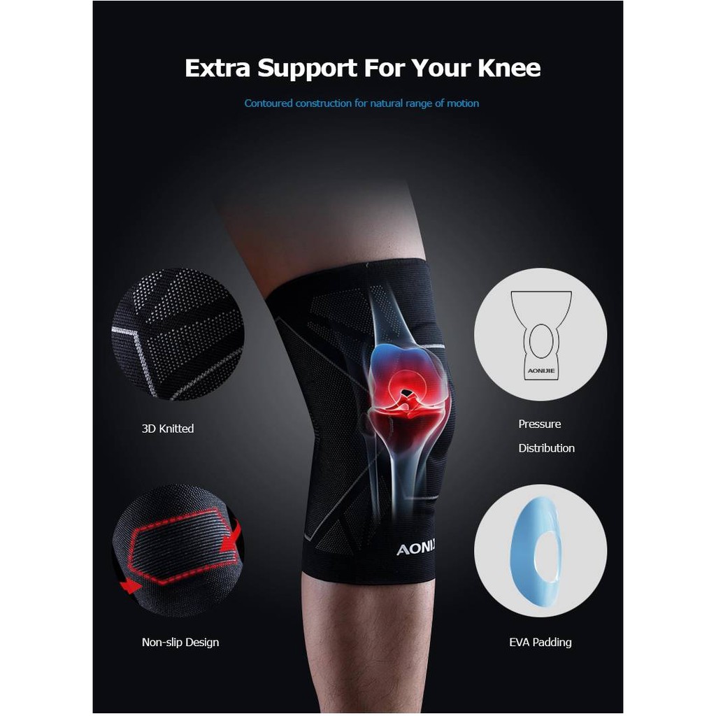 AONIJIE E4108 Knee Sleeve ที่รัดเข่า ปลอกรัดเข่า ผ้ารัดเข่า สายรัดเข่า ป้องกันลดอาการบาดเจ็บเข่า สินค้าคุณภาพของแท้ 100% รูปที่ 6