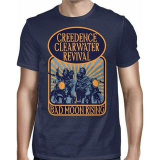 เสื้อยืดผ้าฝ้ายCOTTON เสื้อยืด พิมพ์ลาย Dresscode Creedence Clearwater Revival Bad Moon สําหรับผู้ชาย และผู้หญิงS-5XL