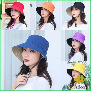 Arleen หมวกใส่ได้ "สองด้าน" หมวกกันแดดกลางแจ้ง Double-sided sun hat