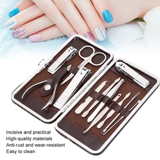 Stainless Steel Nail Clipper Set 12 Pieces Manicure Nail Art Tool Nail Clipper Set Home Gift Nail Clipper Set